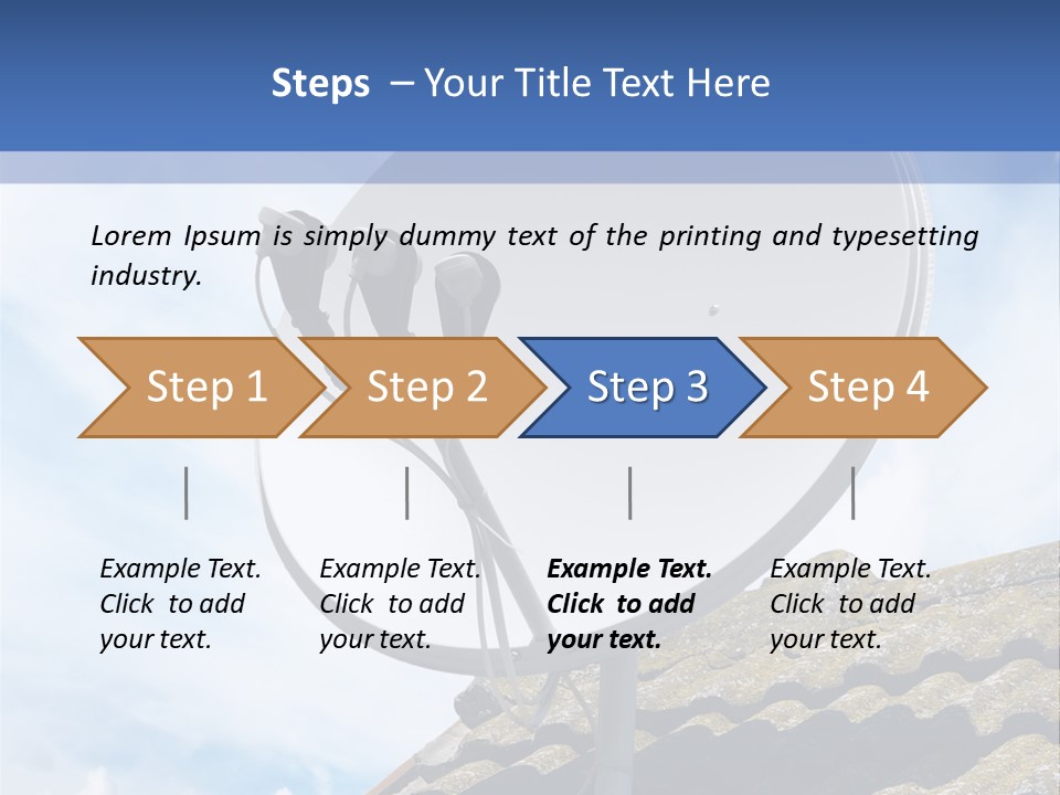 A Satellite Dish Sitting On Top Of A Roof PowerPoint Template