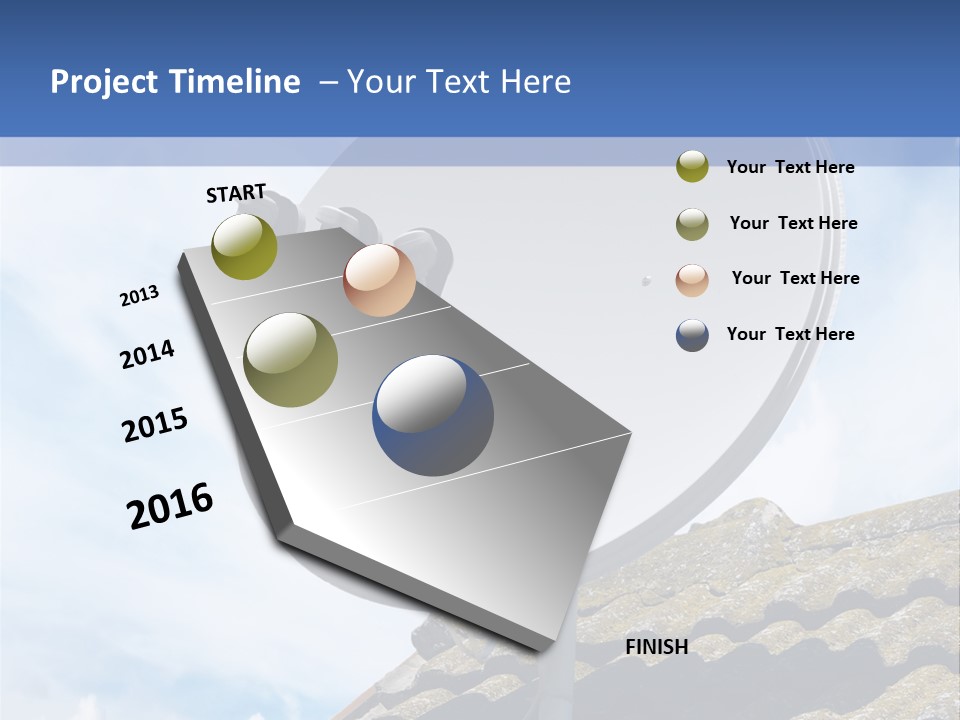 A Satellite Dish Sitting On Top Of A Roof PowerPoint Template