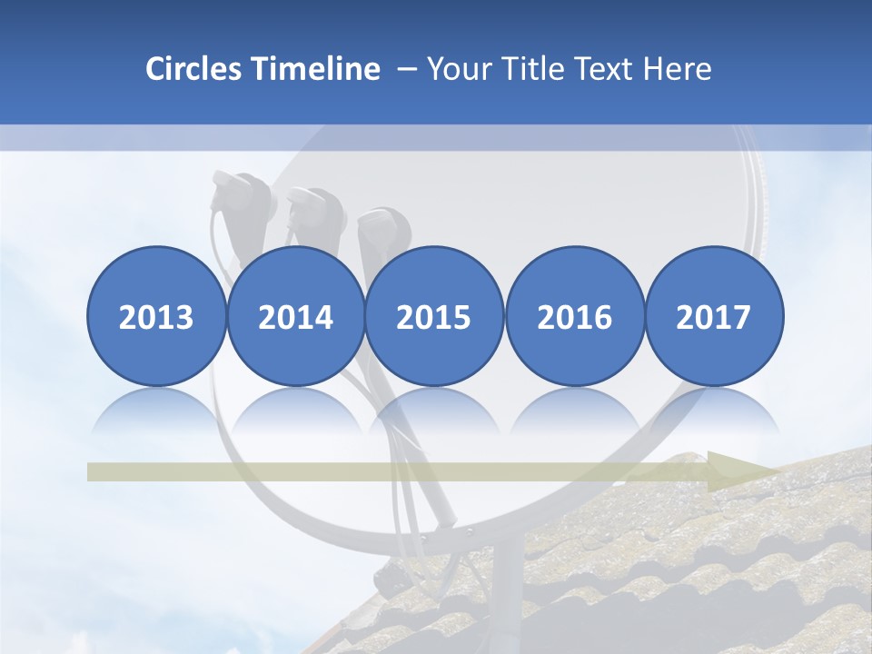 A Satellite Dish Sitting On Top Of A Roof PowerPoint Template