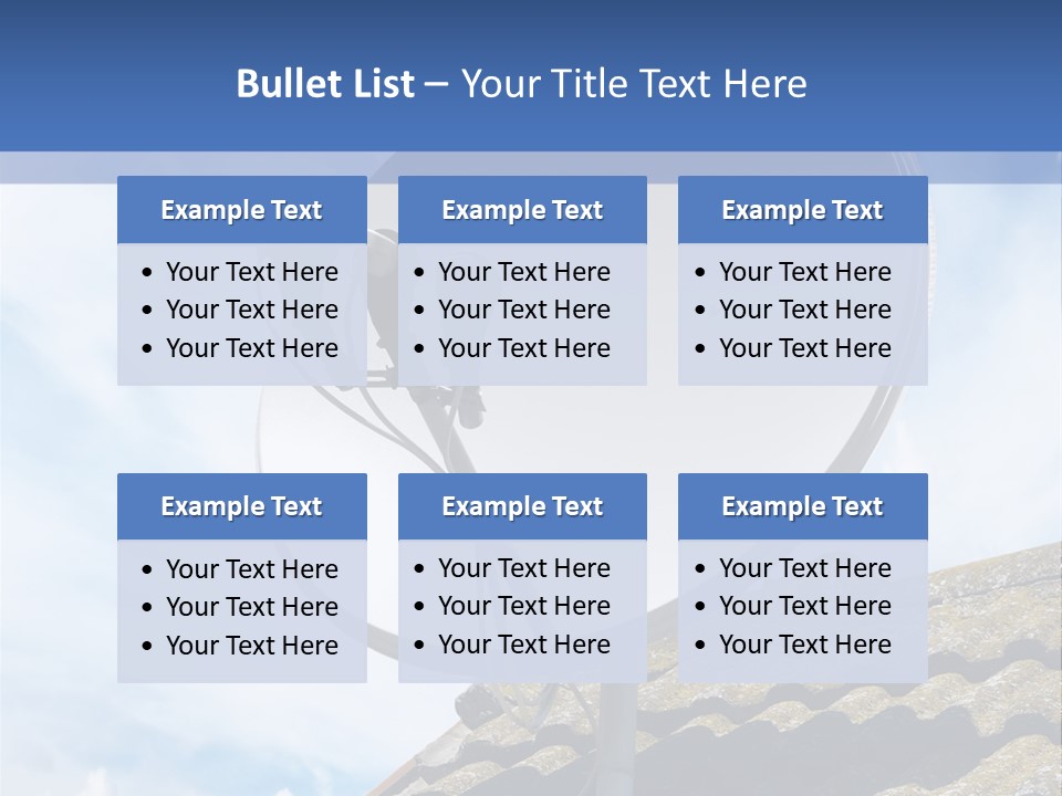 A Satellite Dish Sitting On Top Of A Roof PowerPoint Template