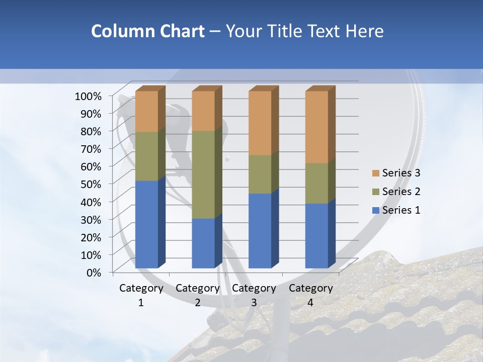 A Satellite Dish Sitting On Top Of A Roof PowerPoint Template