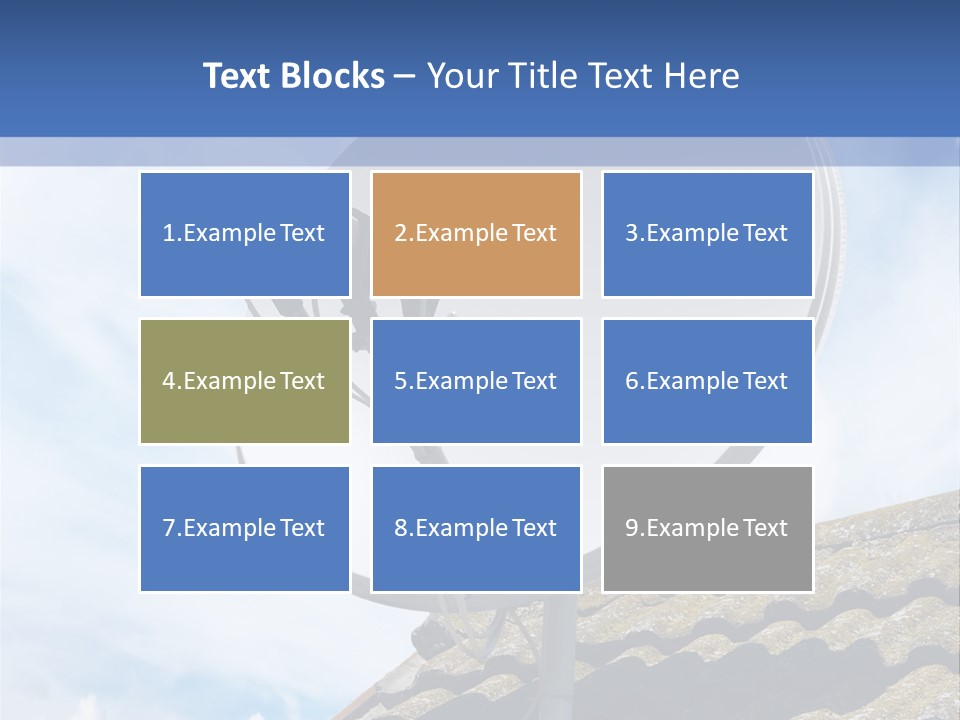 A Satellite Dish Sitting On Top Of A Roof PowerPoint Template