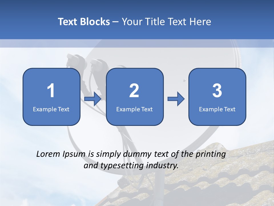 A Satellite Dish Sitting On Top Of A Roof PowerPoint Template
