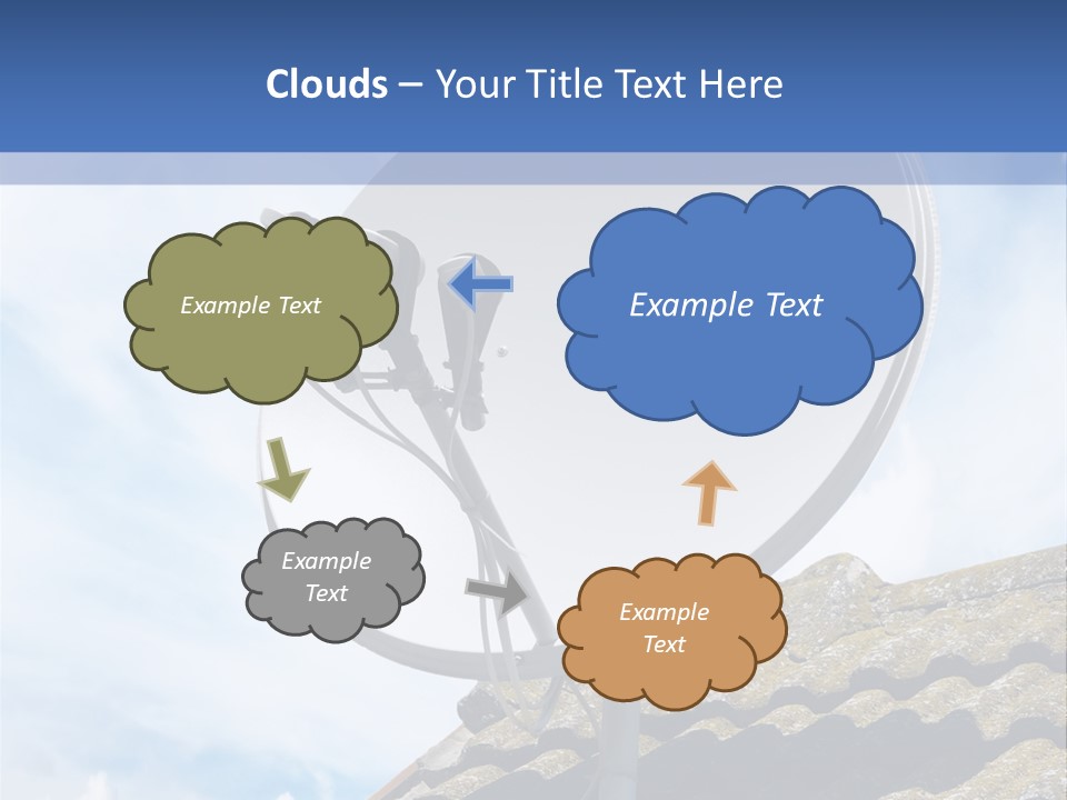 A Satellite Dish Sitting On Top Of A Roof PowerPoint Template
