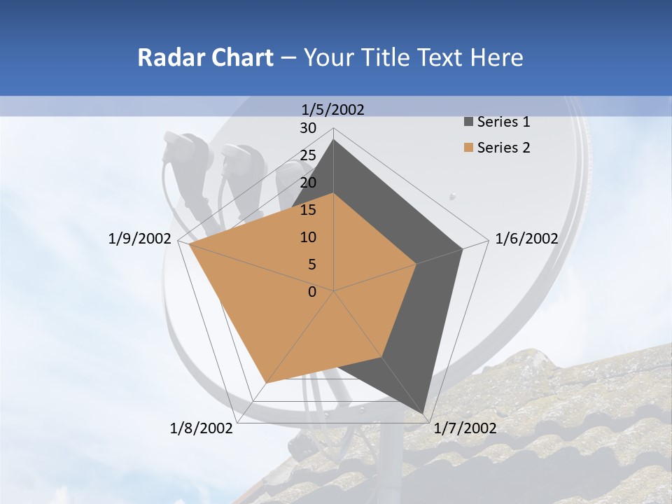 A Satellite Dish Sitting On Top Of A Roof PowerPoint Template