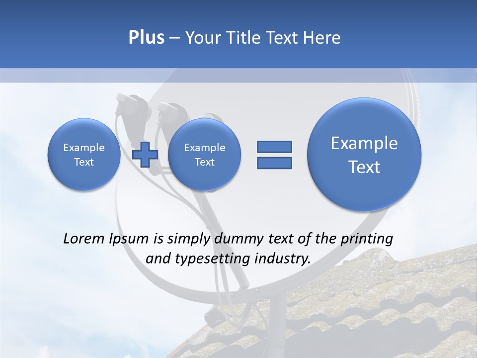 A Satellite Dish Sitting On Top Of A Roof PowerPoint Template