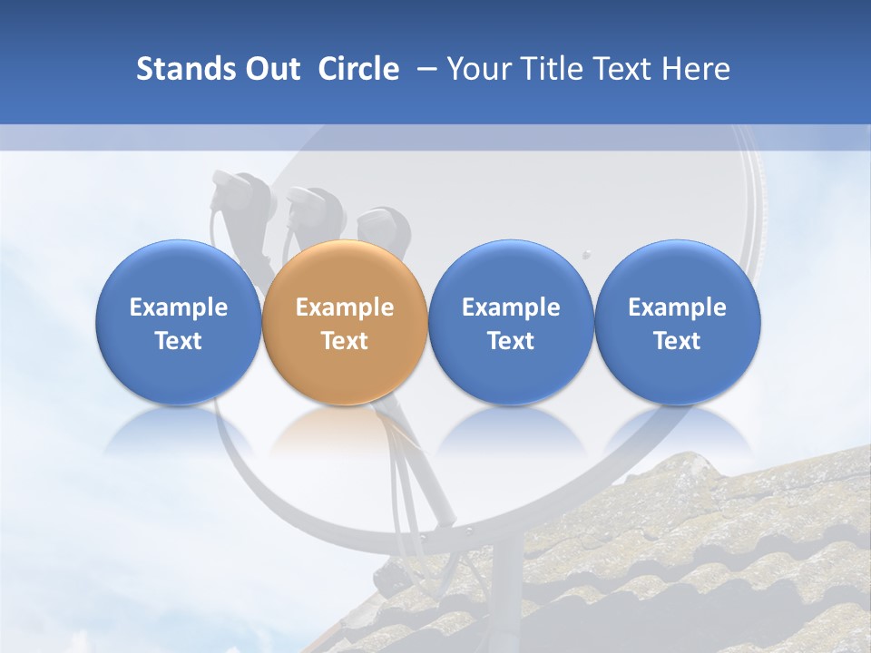 A Satellite Dish Sitting On Top Of A Roof PowerPoint Template
