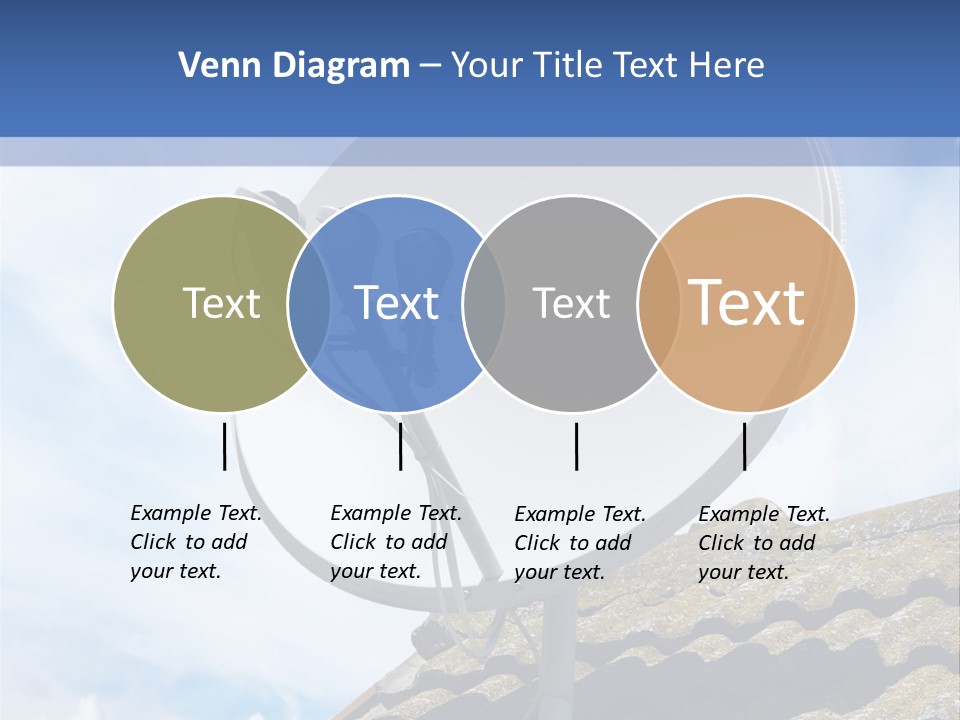 A Satellite Dish Sitting On Top Of A Roof PowerPoint Template