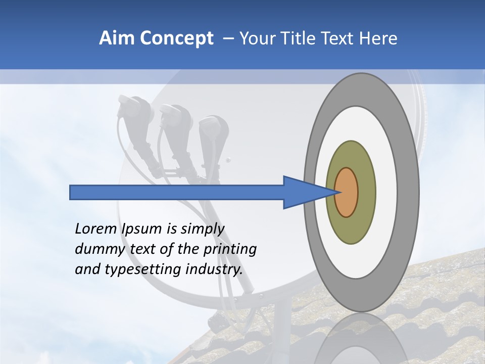 A Satellite Dish Sitting On Top Of A Roof PowerPoint Template