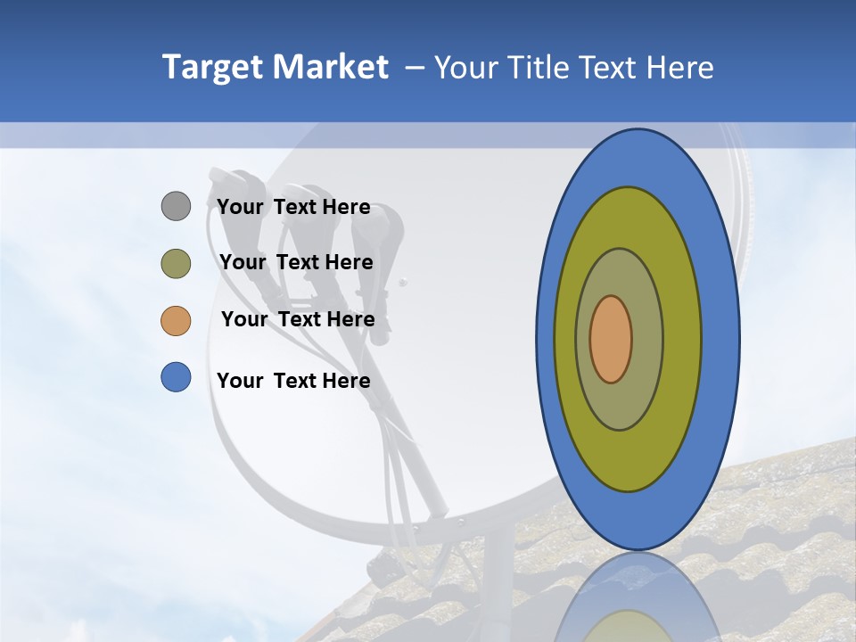 A Satellite Dish Sitting On Top Of A Roof PowerPoint Template