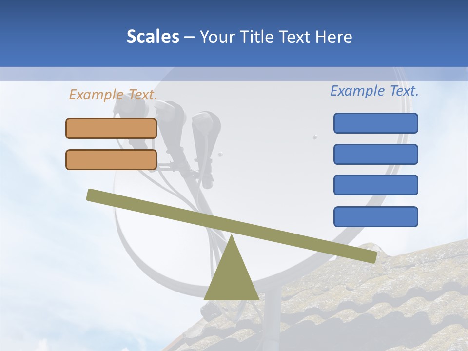 A Satellite Dish Sitting On Top Of A Roof PowerPoint Template
