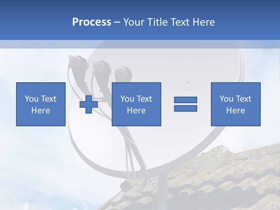 A Satellite Dish Sitting On Top Of A Roof PowerPoint Template