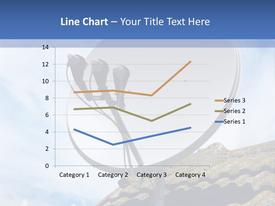 A Satellite Dish Sitting On Top Of A Roof PowerPoint Template