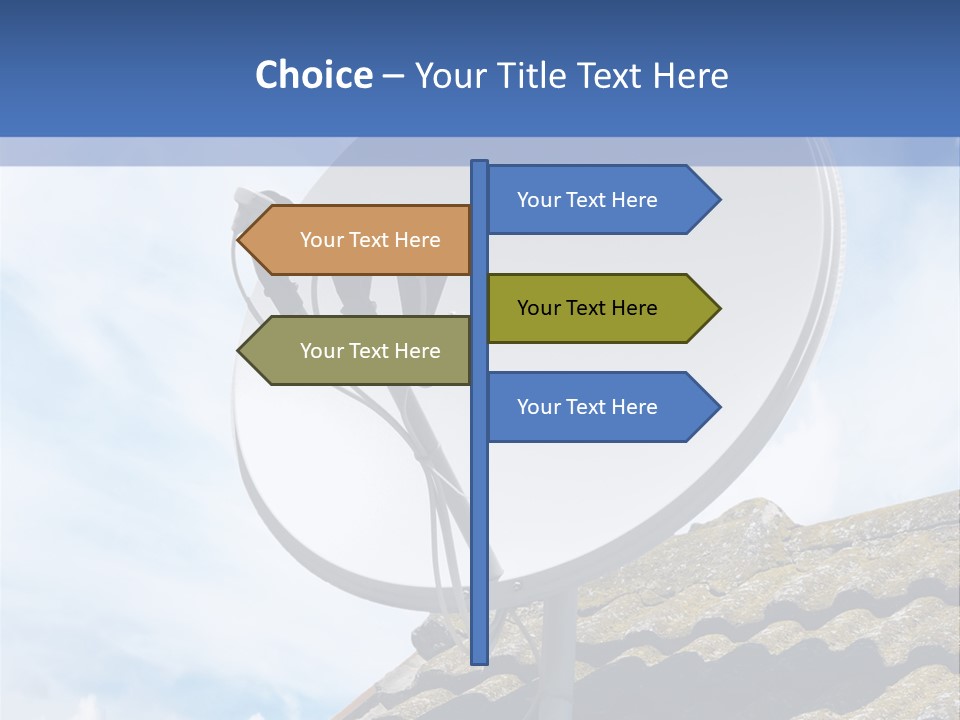 A Satellite Dish Sitting On Top Of A Roof PowerPoint Template