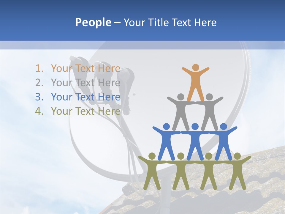 A Satellite Dish Sitting On Top Of A Roof PowerPoint Template