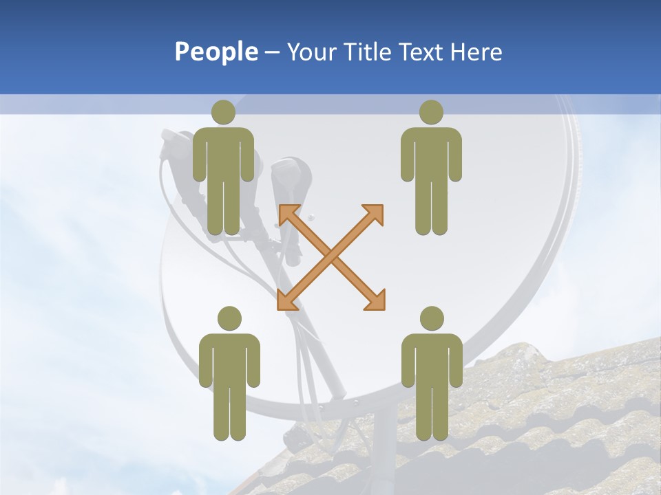 A Satellite Dish Sitting On Top Of A Roof PowerPoint Template