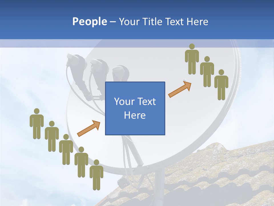 A Satellite Dish Sitting On Top Of A Roof PowerPoint Template