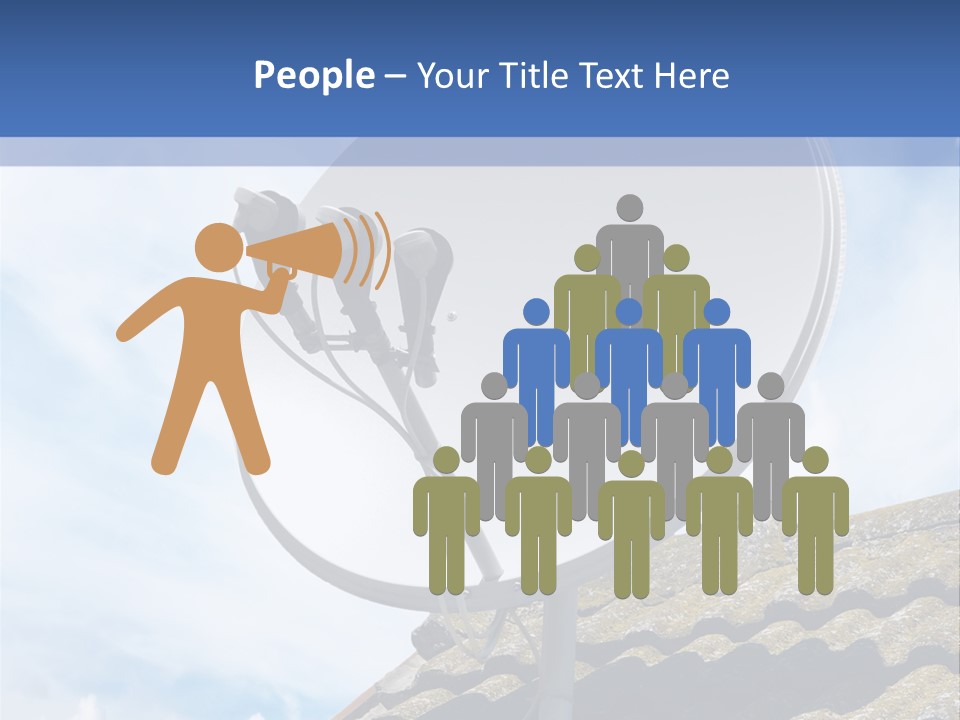 A Satellite Dish Sitting On Top Of A Roof PowerPoint Template