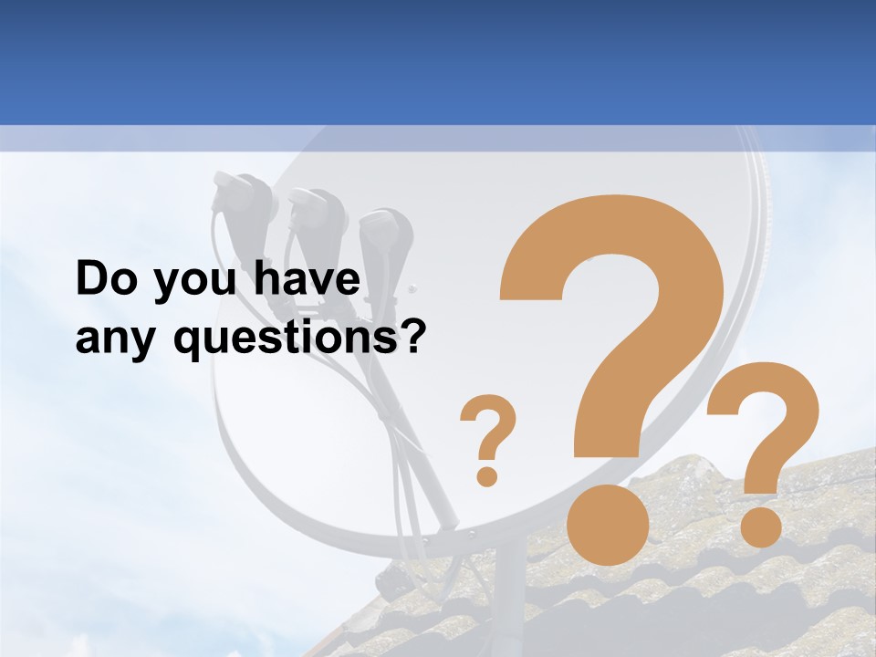 A Satellite Dish Sitting On Top Of A Roof PowerPoint Template