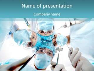 A Group Of Surgeons In A Operating Room PowerPoint Template