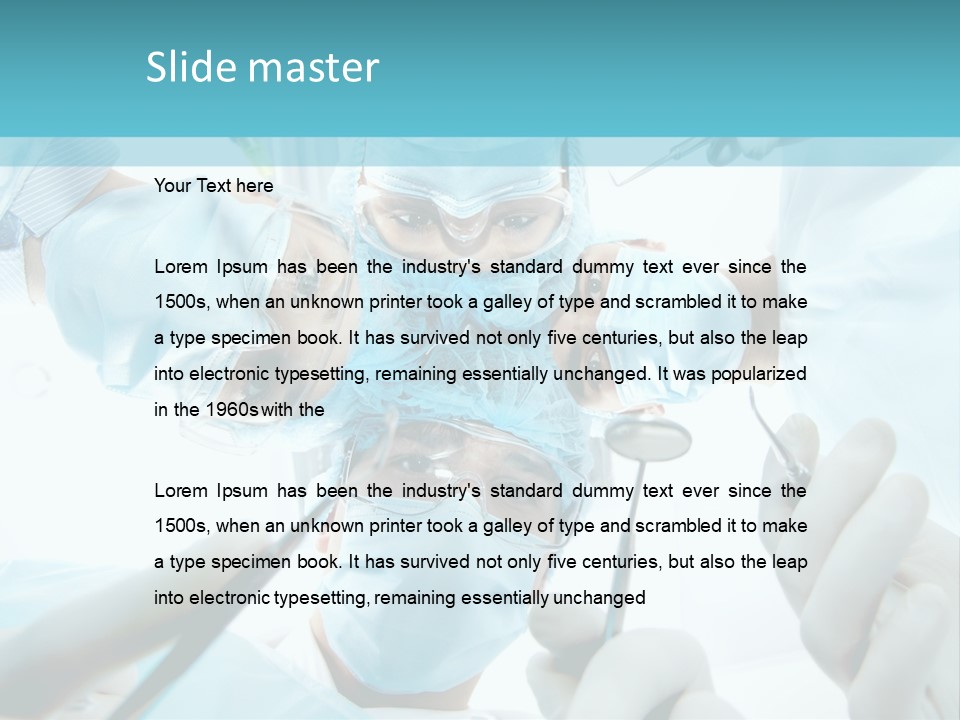 A Group Of Surgeons In A Operating Room PowerPoint Template