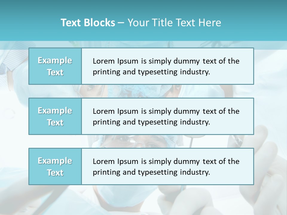 A Group Of Surgeons In A Operating Room PowerPoint Template