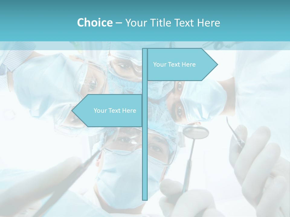 A Group Of Surgeons In A Operating Room PowerPoint Template