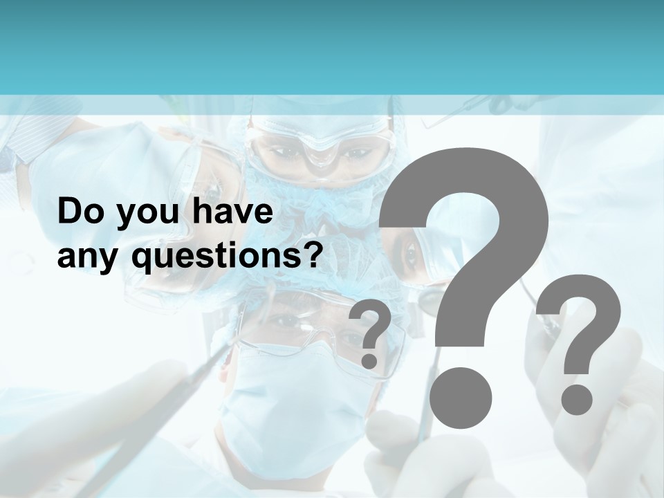 A Group Of Surgeons In A Operating Room PowerPoint Template