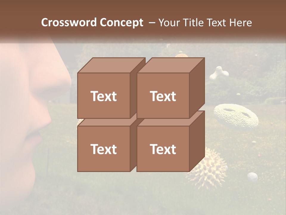 A Woman Is Looking At A Field Of Flowers PowerPoint Template