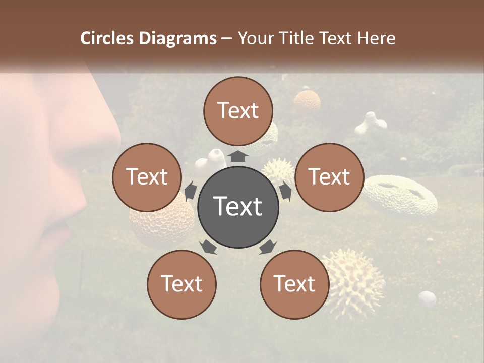 A Woman Is Looking At A Field Of Flowers PowerPoint Template