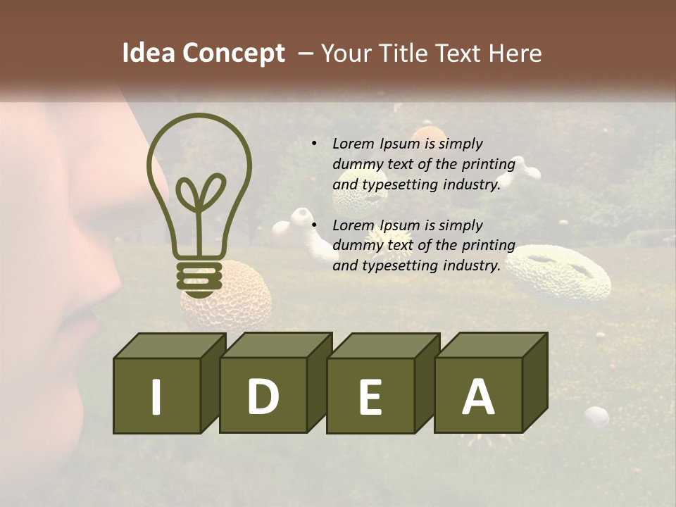 A Woman Is Looking At A Field Of Flowers PowerPoint Template