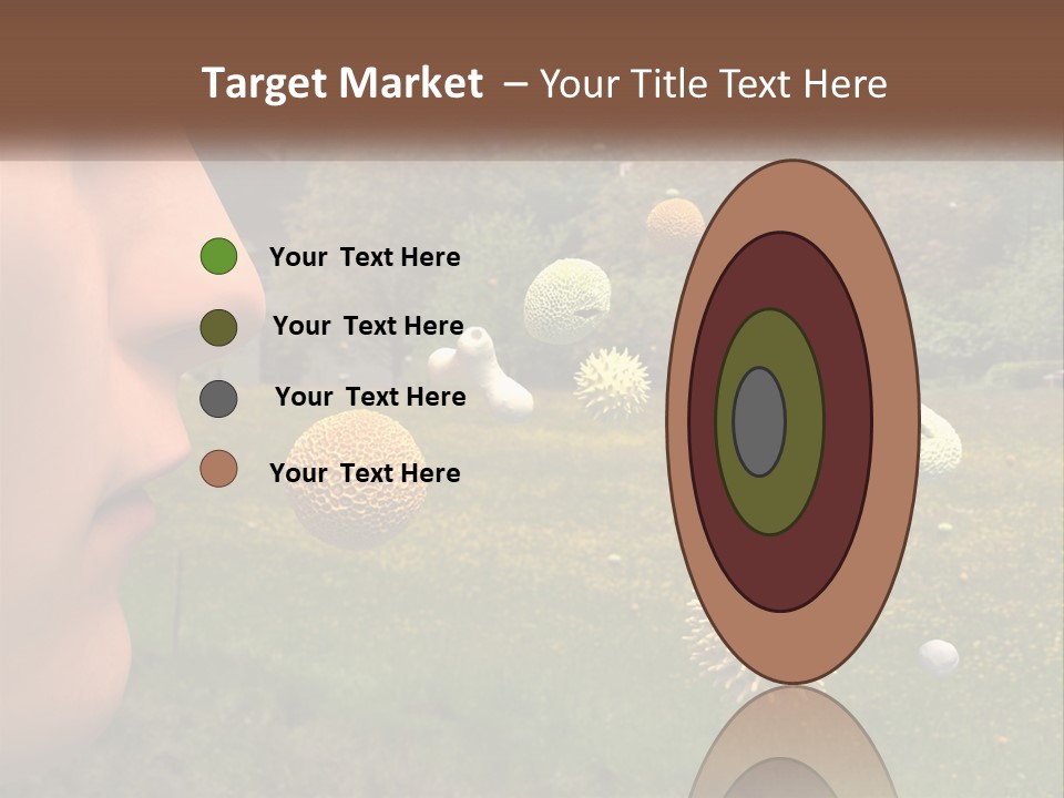 A Woman Is Looking At A Field Of Flowers PowerPoint Template