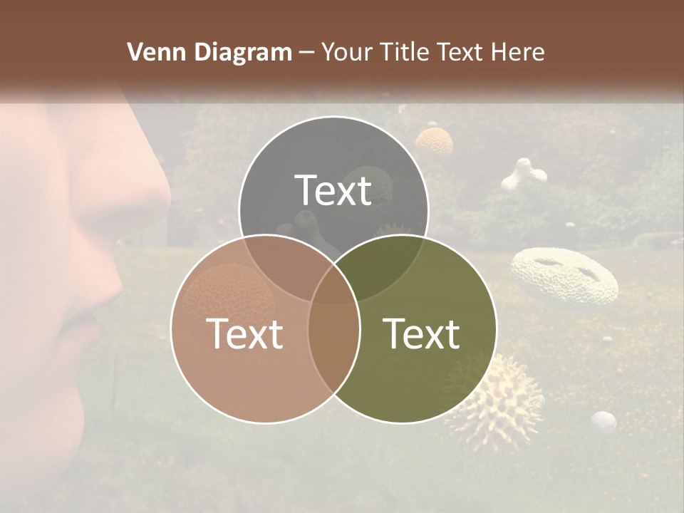 A Woman Is Looking At A Field Of Flowers PowerPoint Template