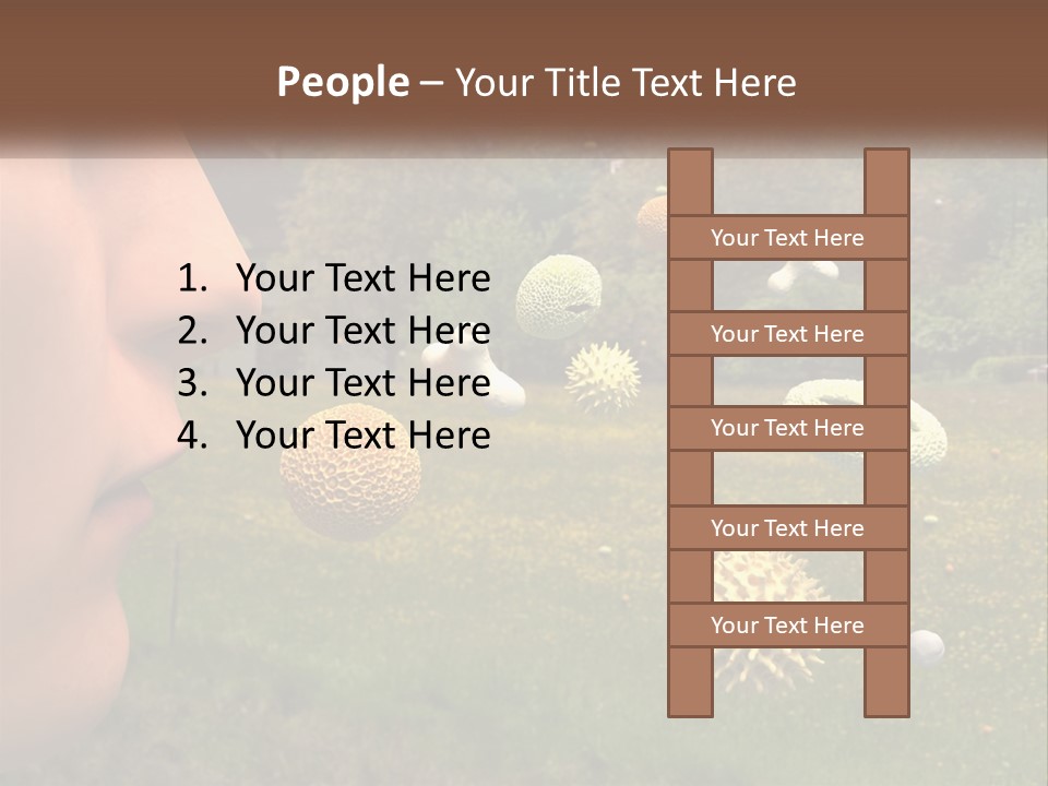 A Woman Is Looking At A Field Of Flowers PowerPoint Template