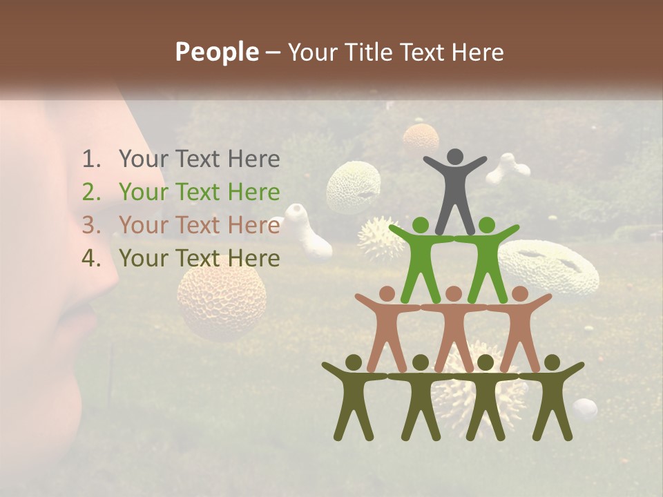 A Woman Is Looking At A Field Of Flowers PowerPoint Template