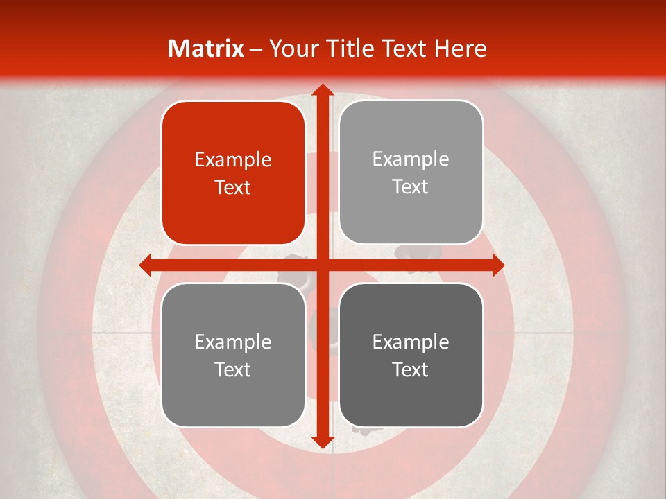 A Red And White Bulls Eye Powerpoint Presentation PowerPoint Template