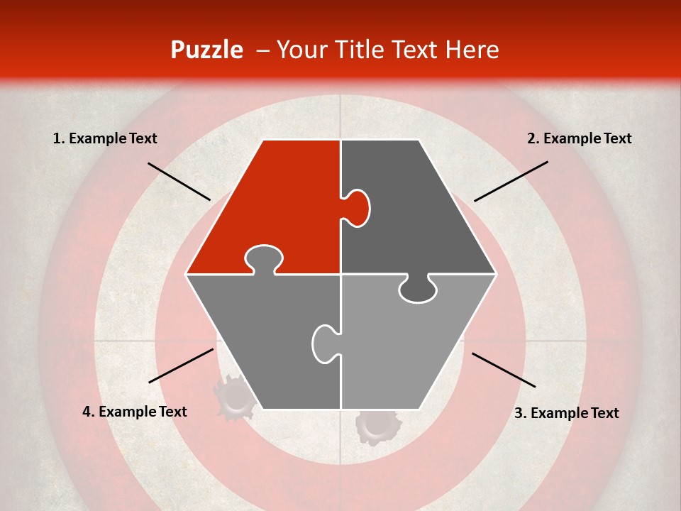 A Red And White Bulls Eye Powerpoint Presentation PowerPoint Template