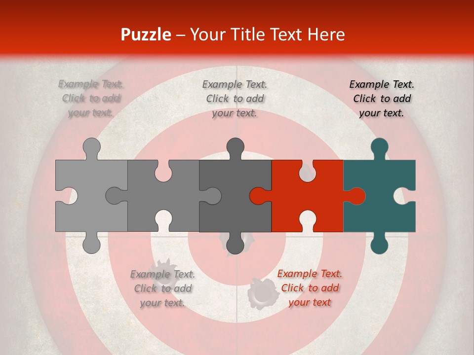 A Red And White Bulls Eye Powerpoint Presentation PowerPoint Template