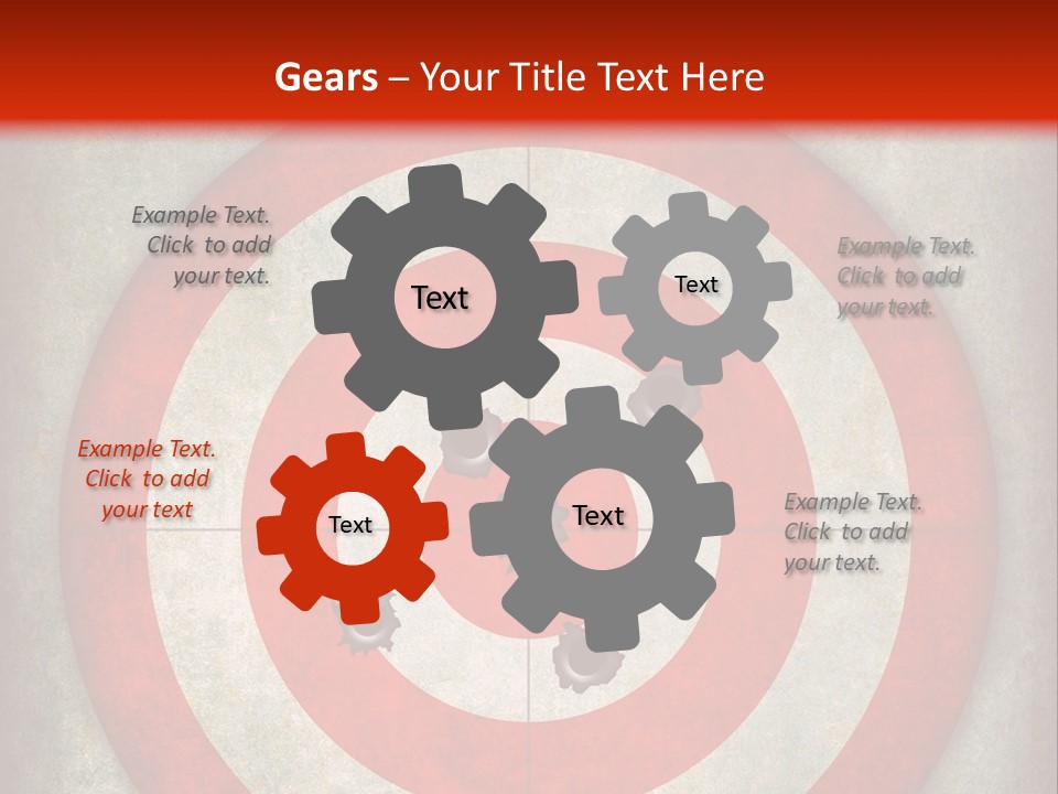 A Red And White Bulls Eye Powerpoint Presentation PowerPoint Template