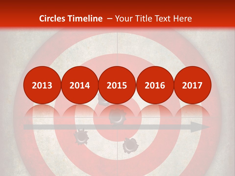 A Red And White Bulls Eye Powerpoint Presentation PowerPoint Template