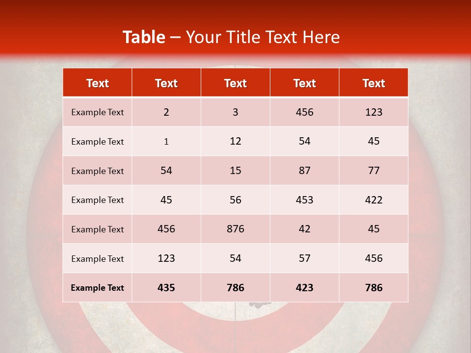 A Red And White Bulls Eye Powerpoint Presentation PowerPoint Template