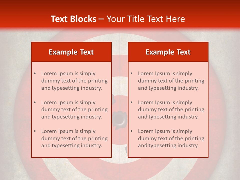 A Red And White Bulls Eye Powerpoint Presentation PowerPoint Template