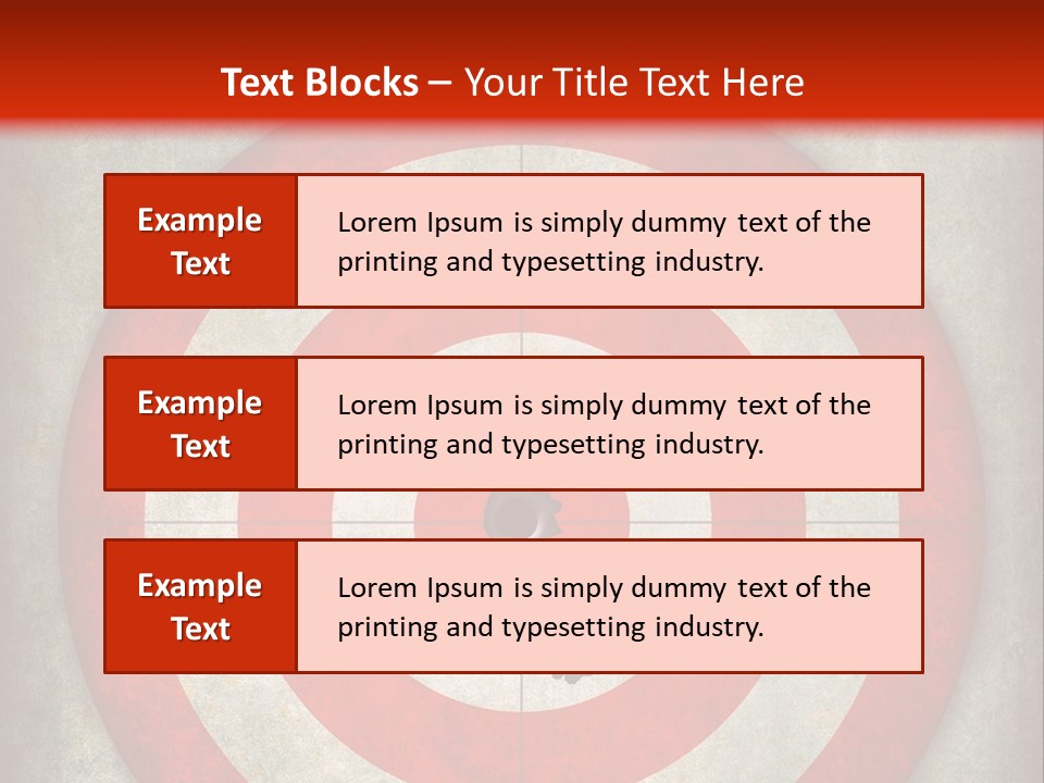 A Red And White Bulls Eye Powerpoint Presentation PowerPoint Template