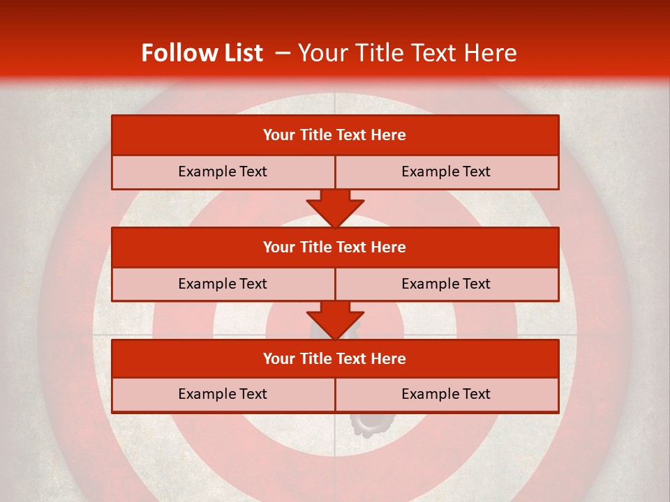 A Red And White Bulls Eye Powerpoint Presentation PowerPoint Template