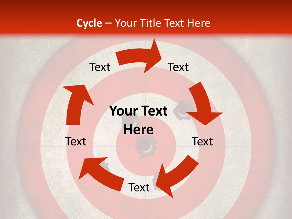 A Red And White Bulls Eye Powerpoint Presentation PowerPoint Template
