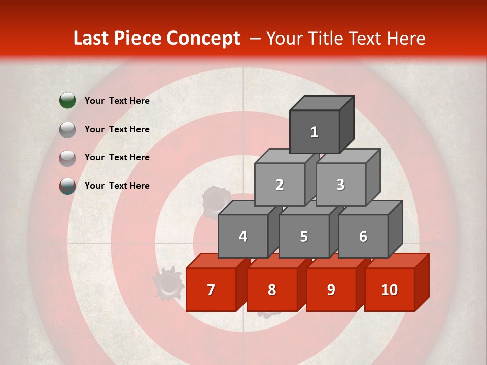 A Red And White Bulls Eye Powerpoint Presentation PowerPoint Template