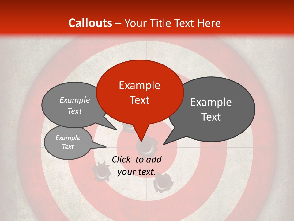 A Red And White Bulls Eye Powerpoint Presentation PowerPoint Template