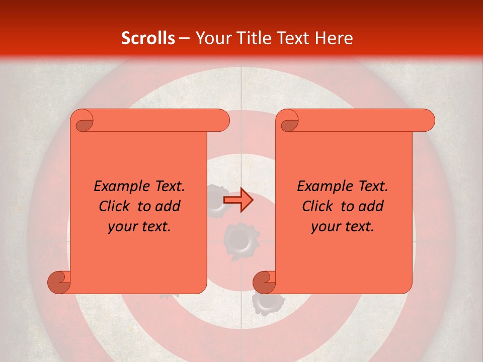 A Red And White Bulls Eye Powerpoint Presentation PowerPoint Template
