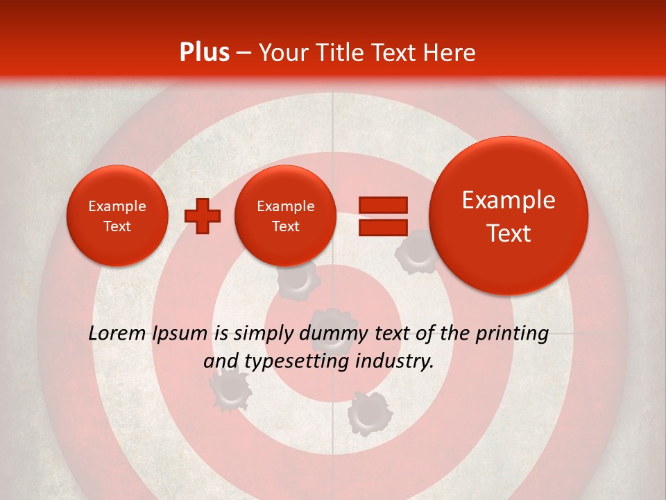 A Red And White Bulls Eye Powerpoint Presentation PowerPoint Template