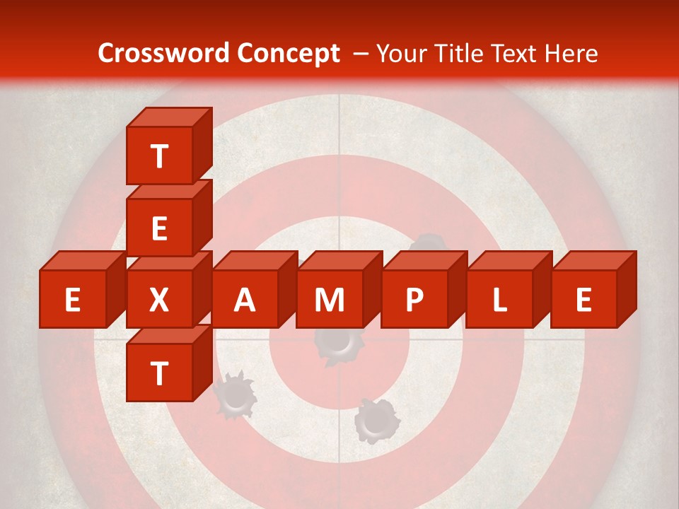 A Red And White Bulls Eye Powerpoint Presentation PowerPoint Template